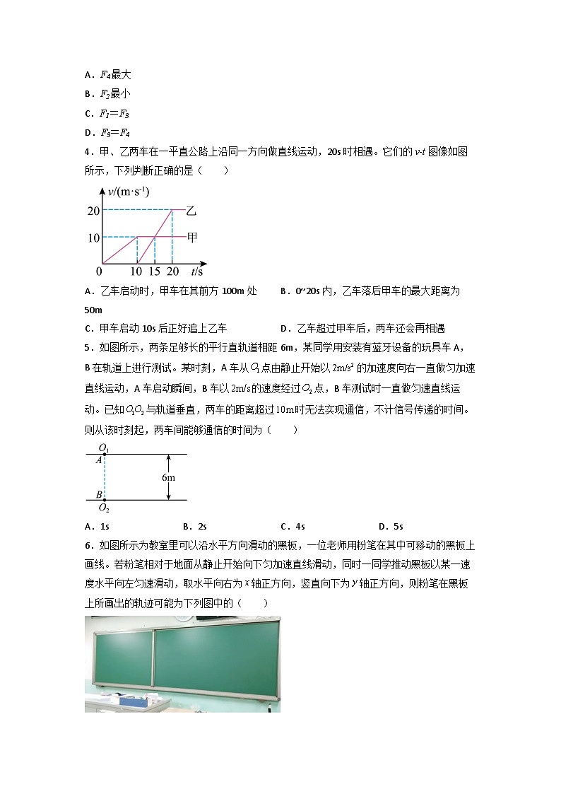 2023年高一下学期物理开学考试卷A(全国通用)(原卷版)第2页