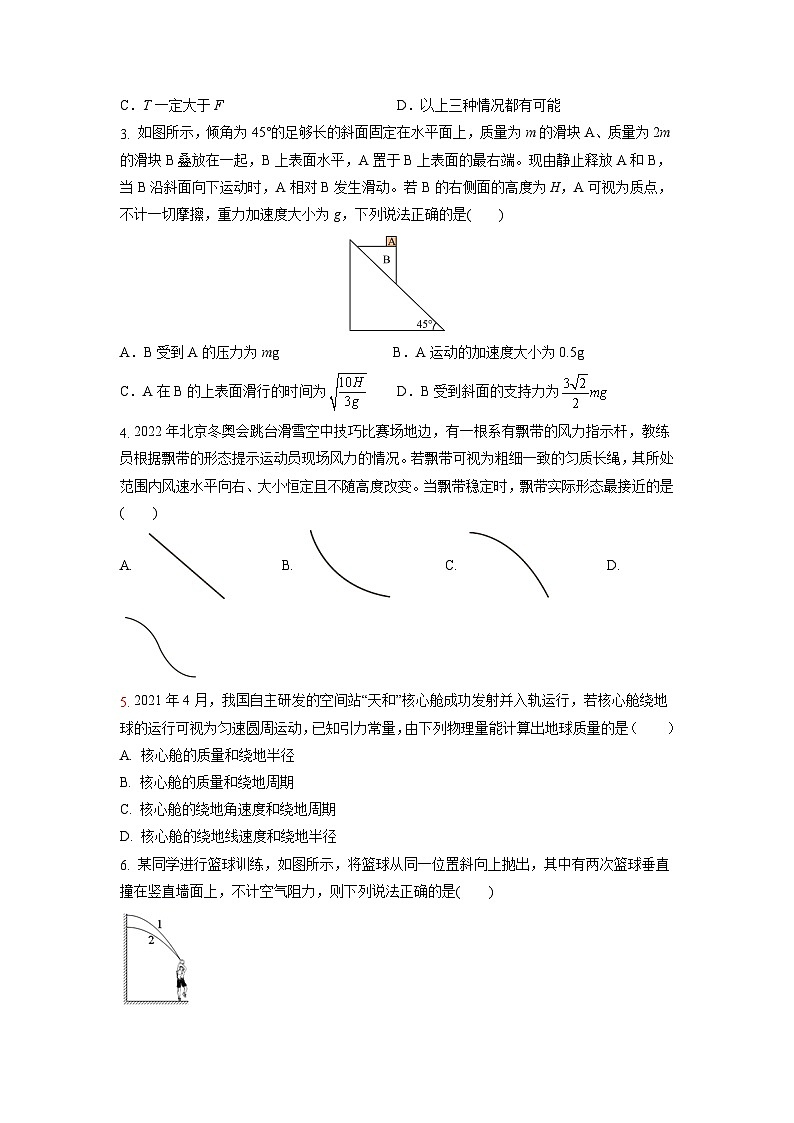 2023年高一下学期物理开学考试卷C(江苏专用)(原卷版)02