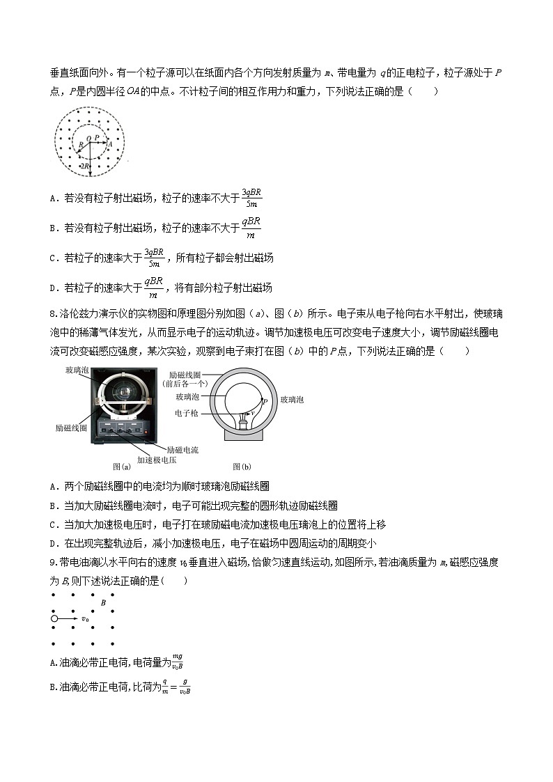 第一章《质谱仪与回旋加速器》(综合复习与测试)原卷版-人教版物理选修二第3页