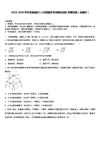 2023-2024学年河南省高三上学期期末考试模拟试题 物理试题（含解析）