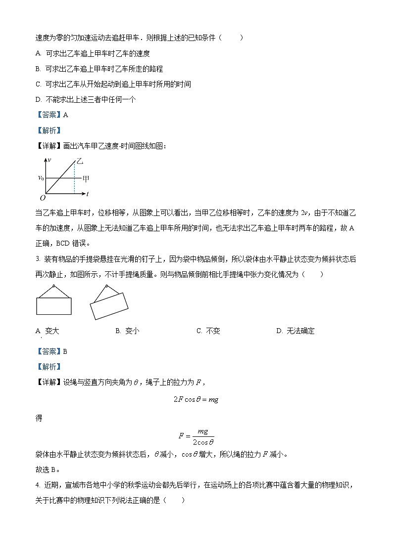 2024安徽省江南十校高一上学期12月分科诊断模拟联考物理试题含解析02
