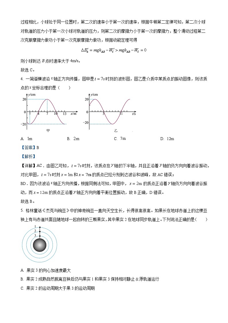 2024届湖南省长沙市第一中学高三上学期月考物理试题(五) (解析版)第3页