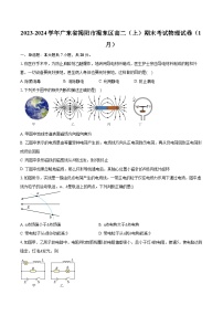 2023-2024学年广东省揭阳市揭东区高二（上）期末考试物理试卷（1月）（含解析）