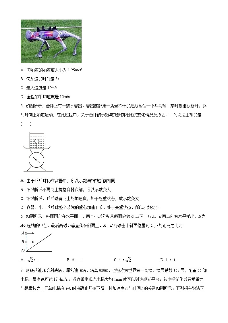 湖南省娄底市涟源市2023-2024学年高一上学期1月期末考试物理试题无答案第2页
