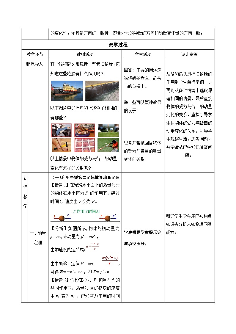 1.2 动量定理(教学设计)-2024-2025学年高二物理同步备课精品课件+导学案+分层作业(人教版2019选择性必修第一册)02