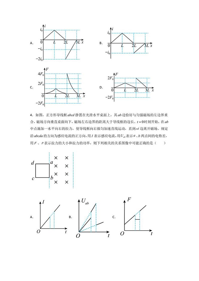 2022 届高三物理二轮常见模型与方法综合特训专练专题20 电磁感现象中的线框模型(原卷版)第3页