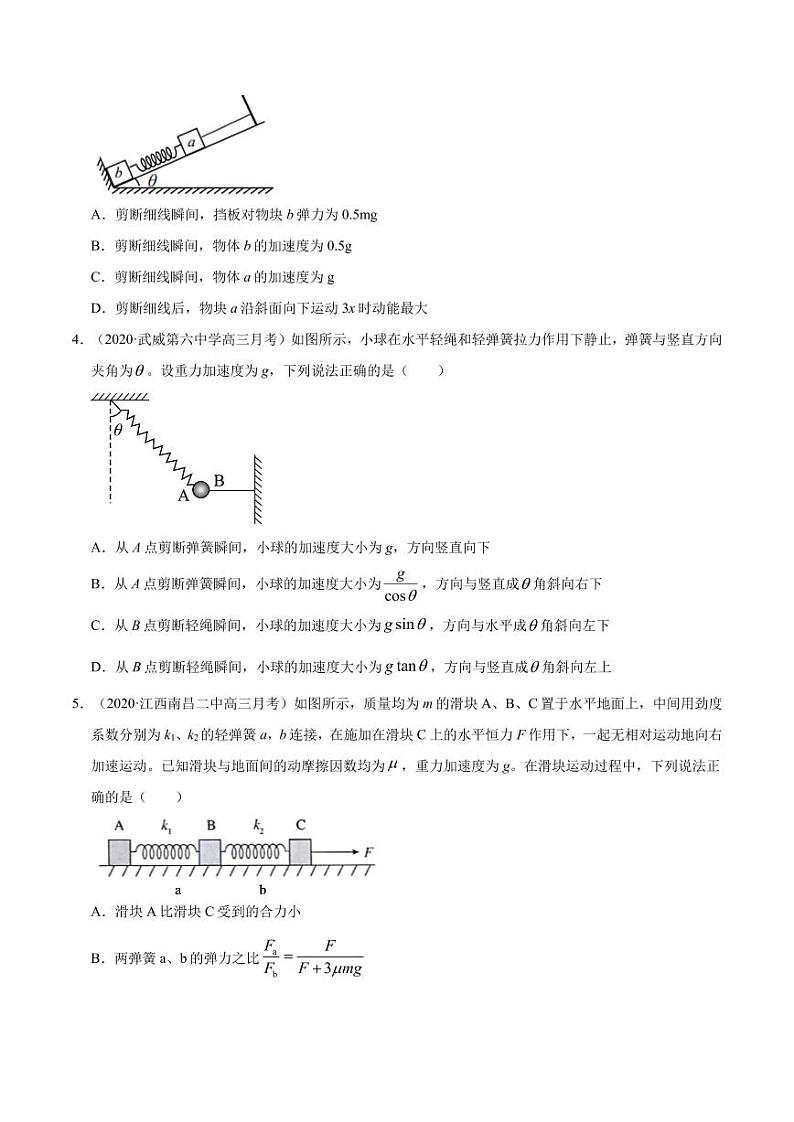模型08弹簧动力学模型-2024高考物理备考专题02