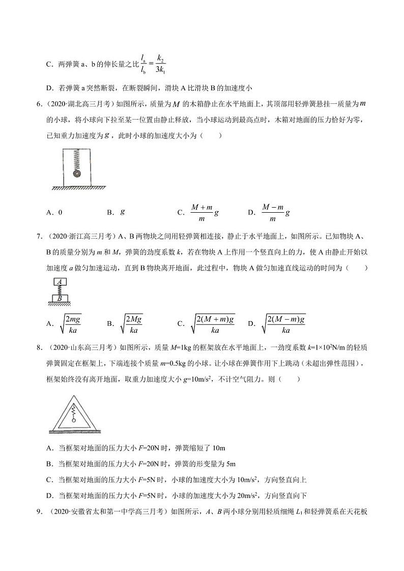 模型08弹簧动力学模型-2024高考物理备考专题03