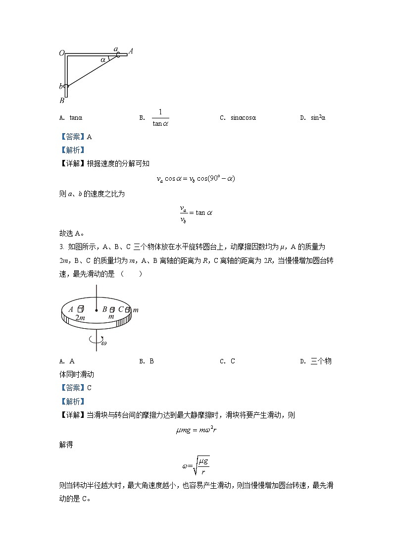 精品解析:江苏省盐城市响水中学2021-2022学年高一(上)期中物理试题(创新班)(解析版)第2页