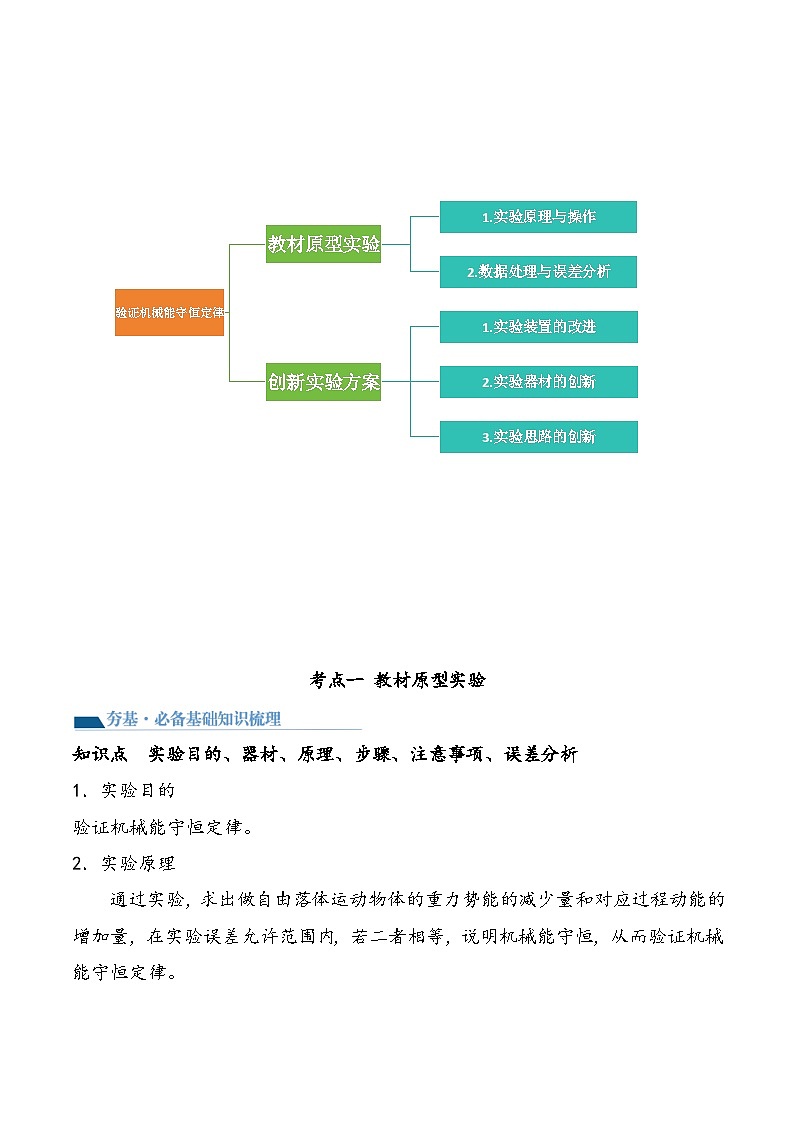 (新高考)2024年高考物理复习第29讲 验证机械能守恒定律(原卷练习+知识讲义)(原卷版+解析)03