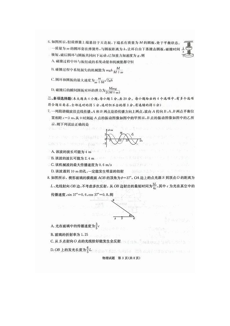 娄底市2023年下学期高三质量检测物理试题第3页