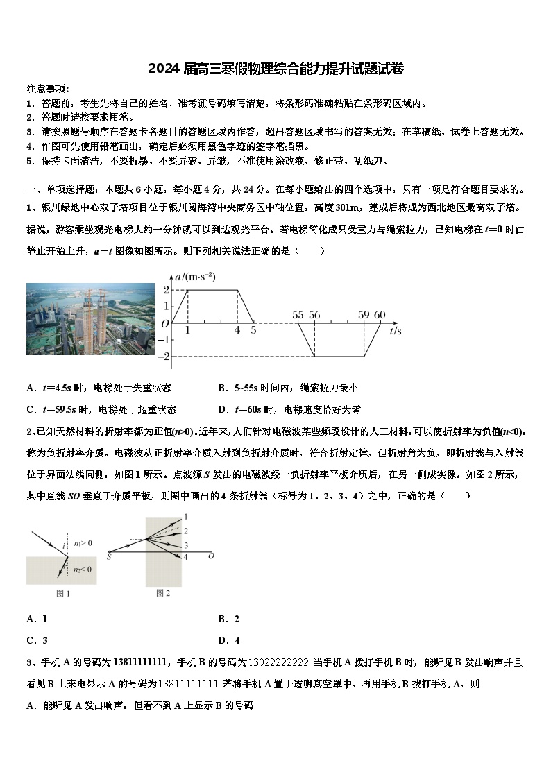 2024届高三寒假物理综合能力提升试题试卷