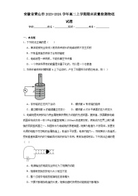 安徽省黄山市2023-2024学年高二上学期期末质量检测物理试题