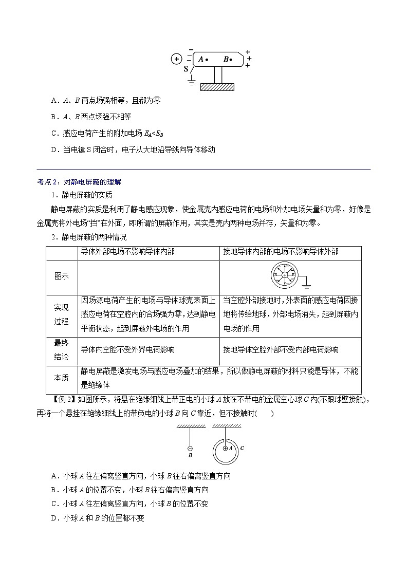 （2019人教版必修第三冊(cè)）高二物理精講精練 9.4   靜電的防止與利用（原卷版+解析）第3頁(yè)