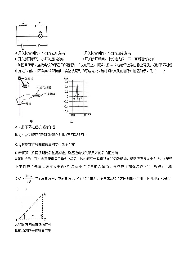 福建省南平市2023-2024学年高二上学期1月期末考试物理试题+第3页