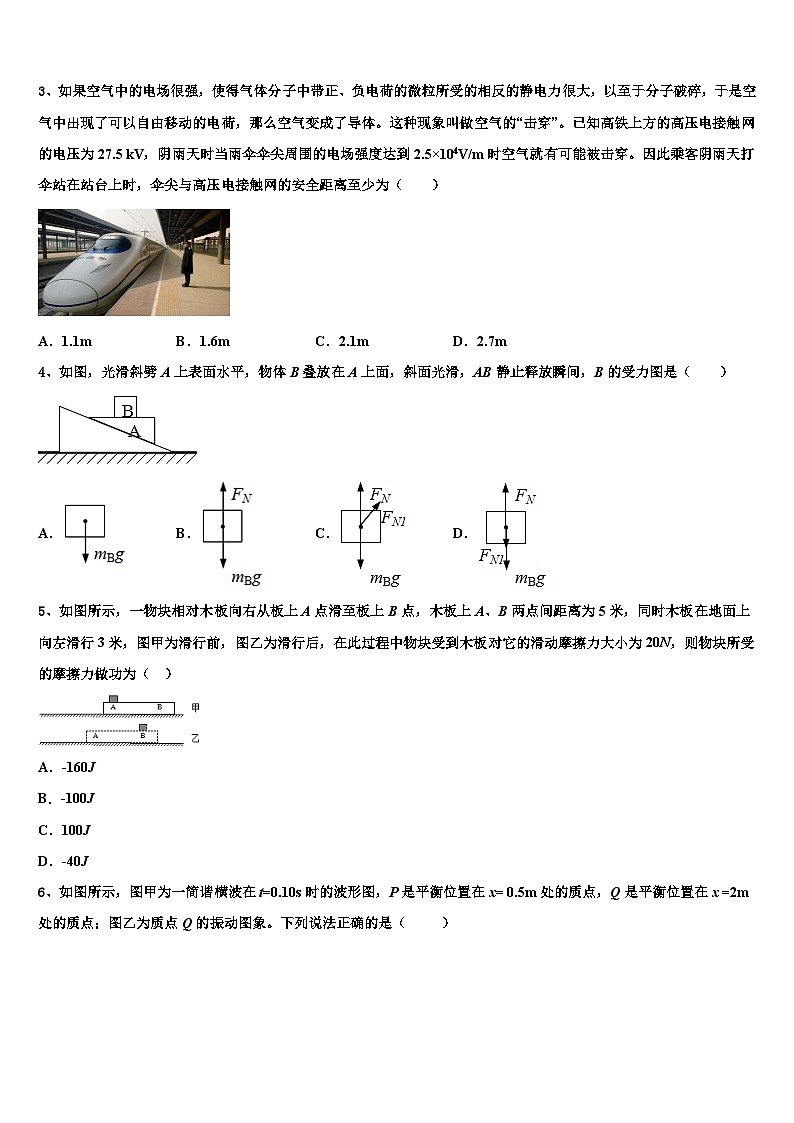 2024年黑龙江省高三寒假物理水平提升测试试题试卷第2页