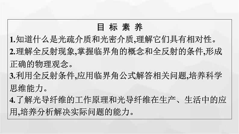 人教版(广西专用)高中物理选择性必修第一册第4章光2全反射课件第4页
