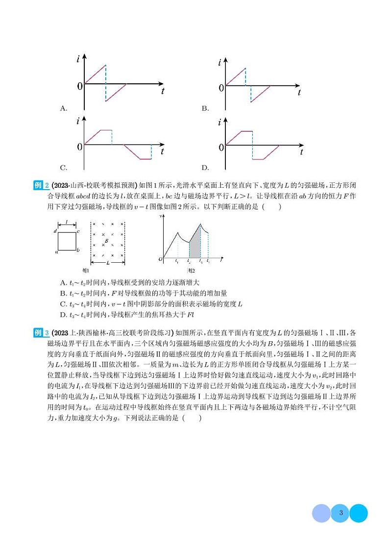 电磁感应中的导体框模型--2024年高考物理二轮热点模型学案03