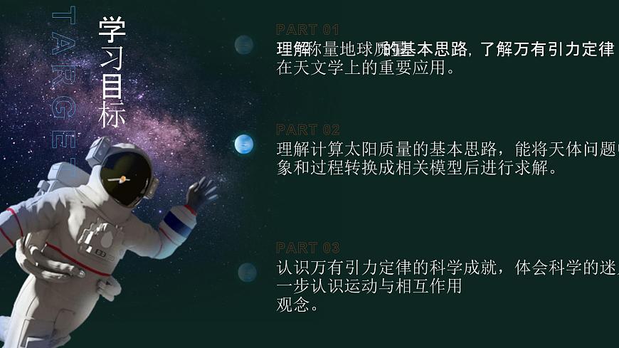 人教版（2019）高中物理必修第二冊(cè)第七章第3節(jié)《萬(wàn)有引力理論的成就》課件PPT第2頁(yè)