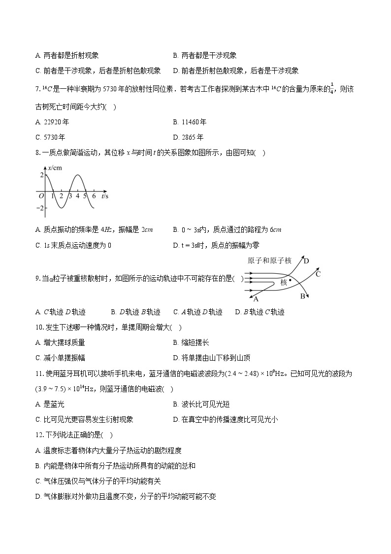 2022-2023学年天津市河西区高二（下）期末物理试卷（含详细答案解析） (1)02