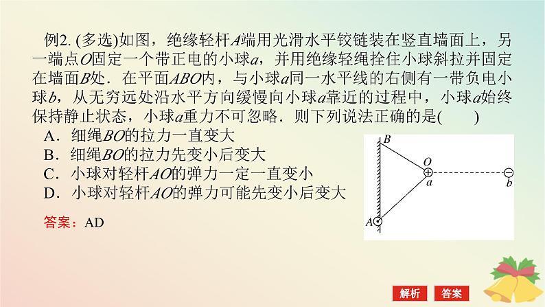 2024版新教材高中物理第九章静电场及其应用专题拓展一库仑力作用下的平衡问题课件新人教版必修第三册第7页