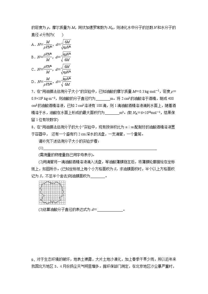 【沪科版】物理选修三 10.1节 分子的大小(课件+练习)02