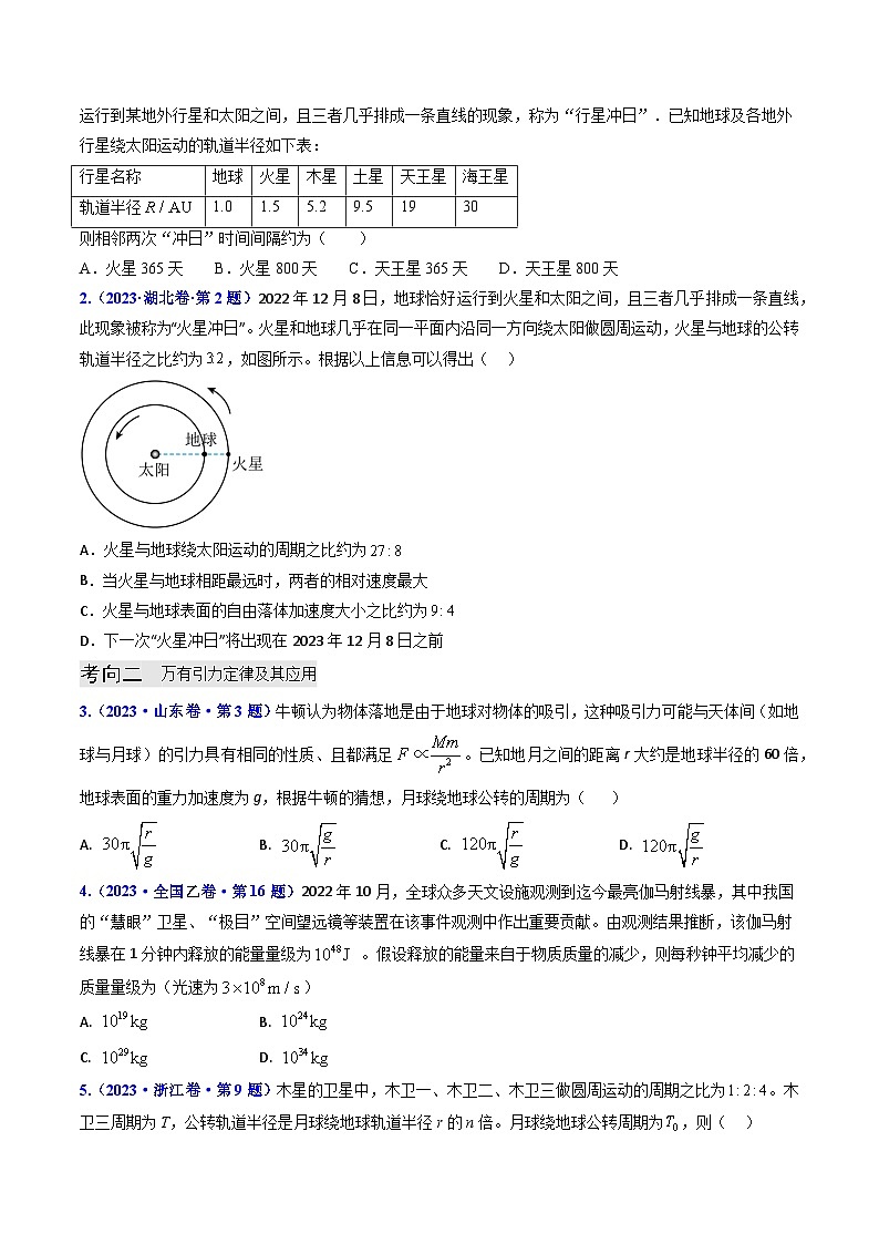 专题05 万有引力与航天(原始版)第2页