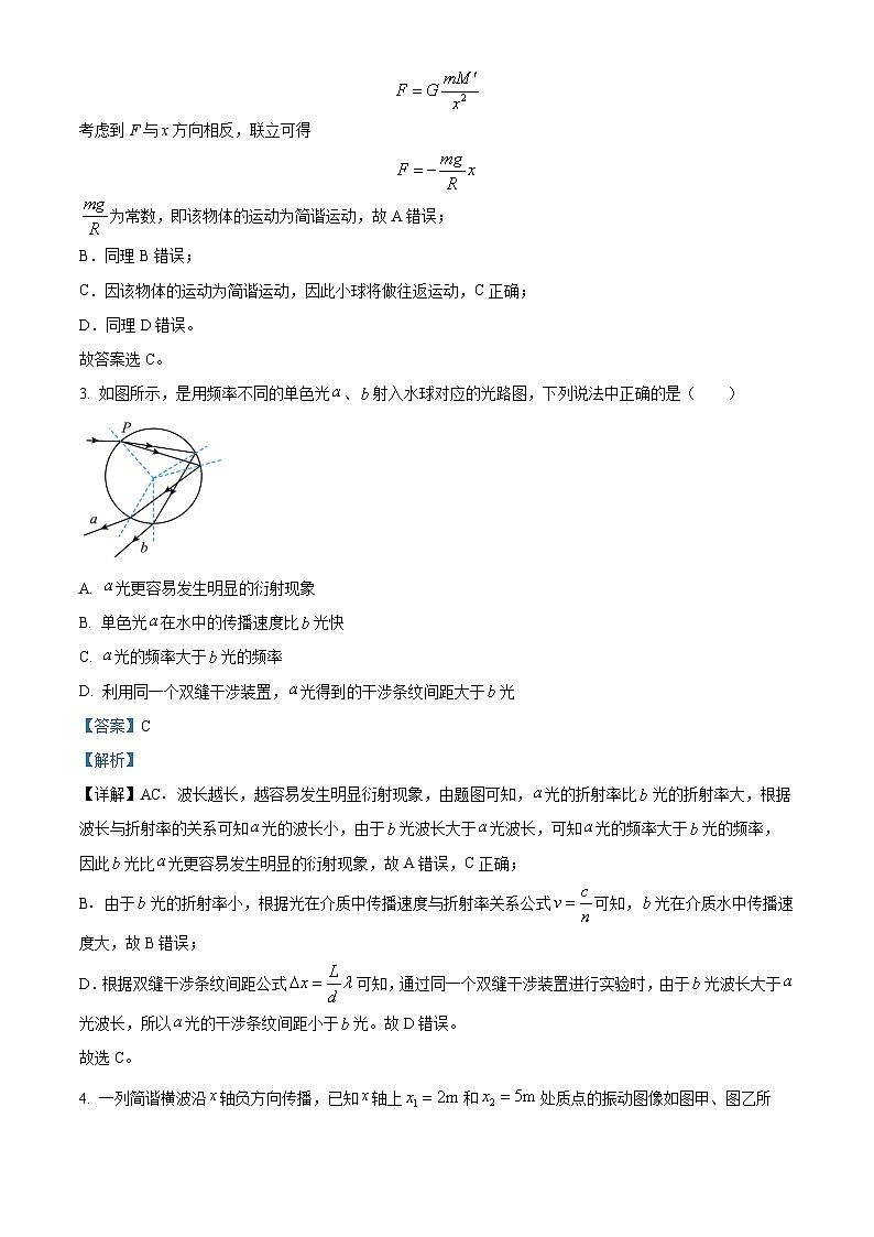 精品解析:安徽省合肥市第一中学2023-2024学年高二上学期期末考试物理试题(A)(解析版)第3页