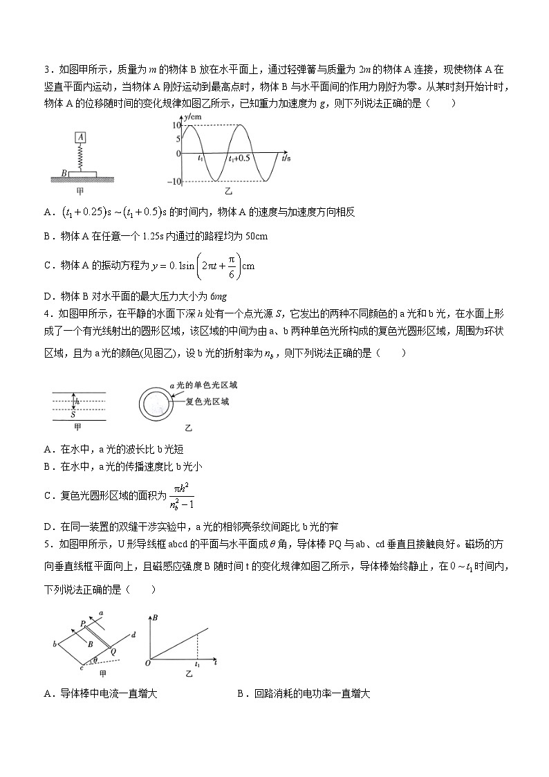 河北省强基名校联盟2023-2024学年高三年级下学期开学联考物理第2页