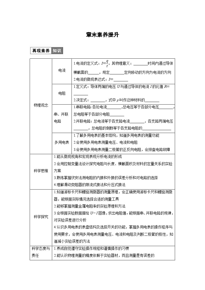 高中物理必修三 第十一章 章末素养提升同步学案第1页