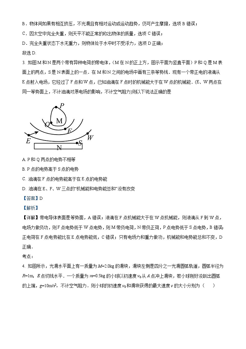 重庆市乌江新高考协作体2023-2024学年高三下学期开学考试物理试题(Word版附解析)02