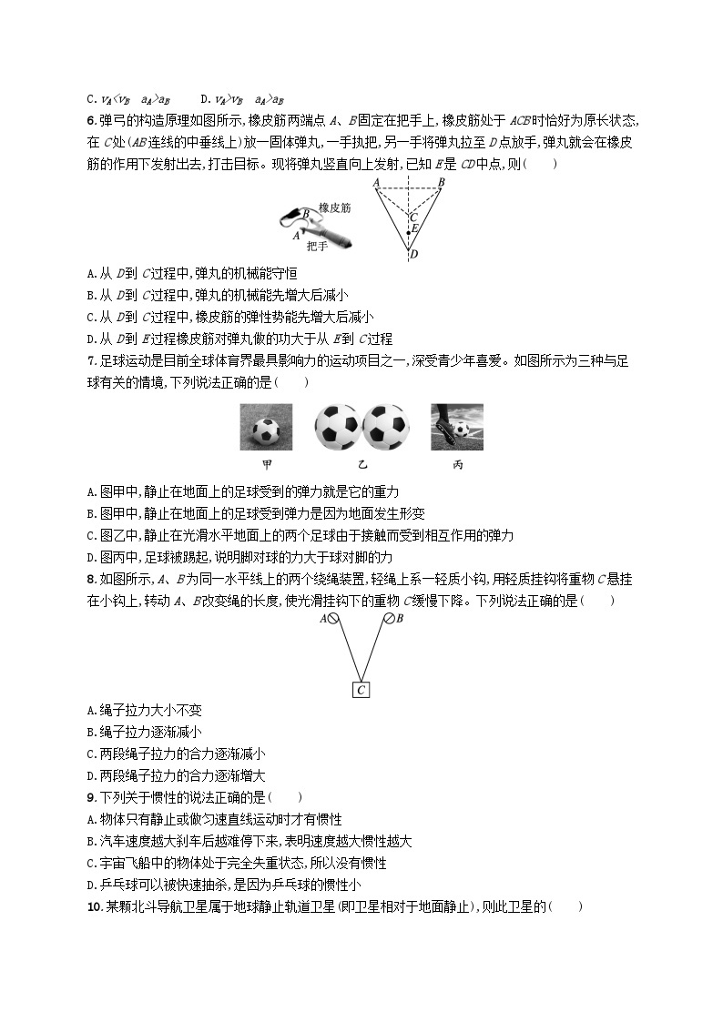 普通高中学业水平考试高考物理模拟检测卷102