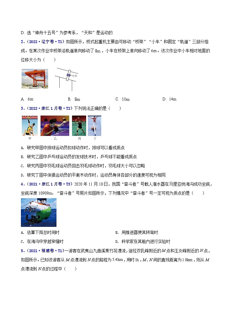 【讲通练透】专题02 直线运动 -2021-2023年高考物理真题分享汇编(全国通用)02