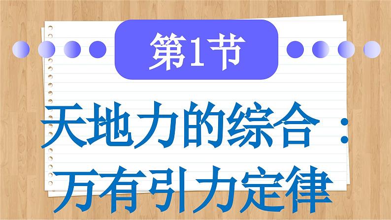鲁科版高中物理必修第二册 第4章 第1节 天地力的综合:万有引力定律 PPT课件第6页