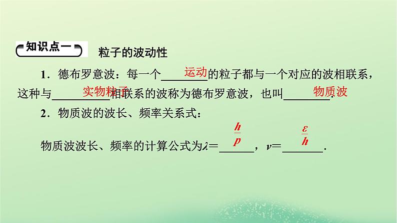 2024春高中物理第四章原子结构和波粒二象性5粒子的波动性和量子力学的建立课件(人教版选择性必修第三册)第5页