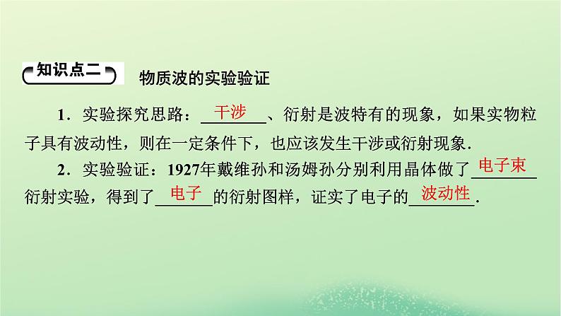 2024春高中物理第四章原子结构和波粒二象性5粒子的波动性和量子力学的建立课件(人教版选择性必修第三册)第8页