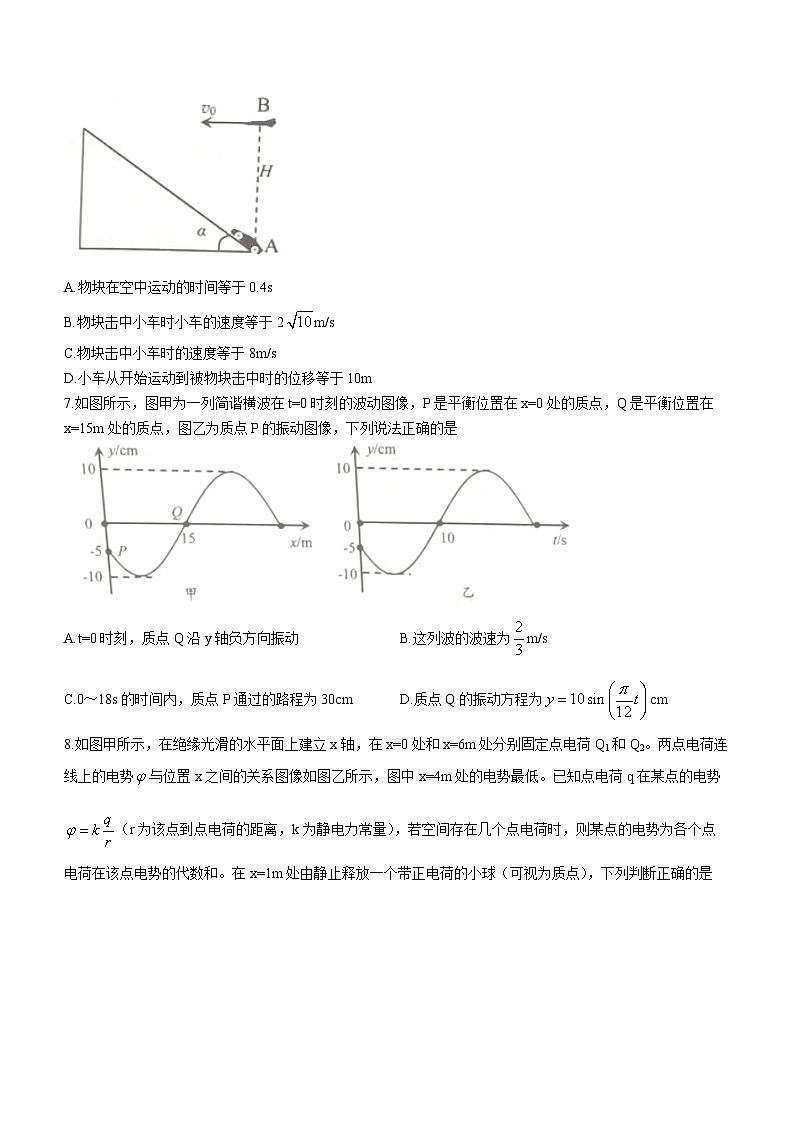 2024届山东省日照市校际联合考试高三一模(2月)物理试题第3页