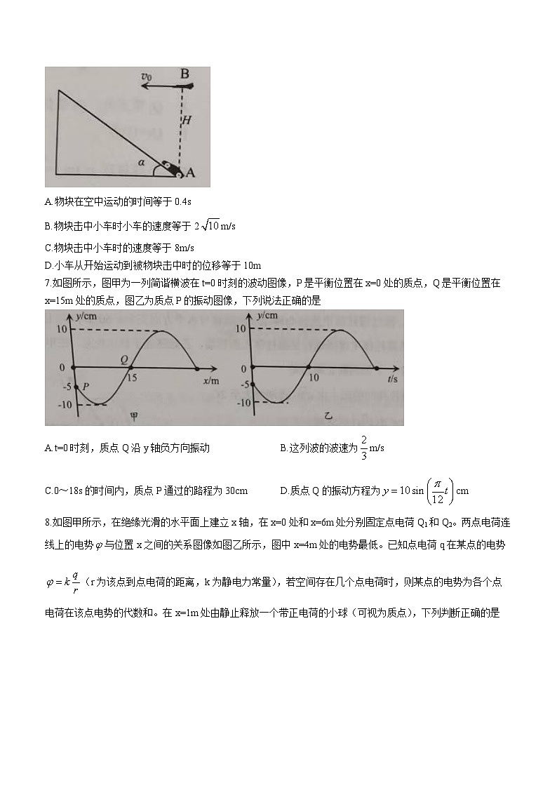2024届山东省日照市校际联合考试高三一模(2月)物理试题 Word版第3页