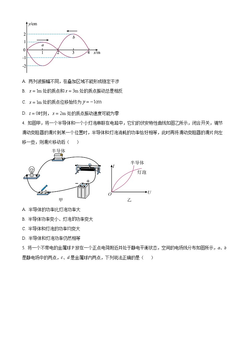 江西省名校联盟2023-2024学年高二上学期1月期末联考物理试题(原卷版)第2页