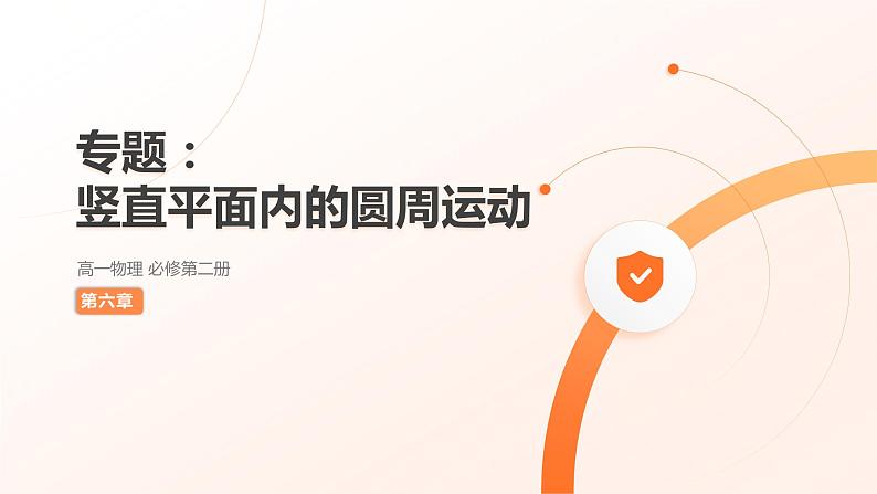 人教版(2019)高中物理必修第二册第六章第4节《专题:竖直平面内的圆周运动》课件PPT第1页