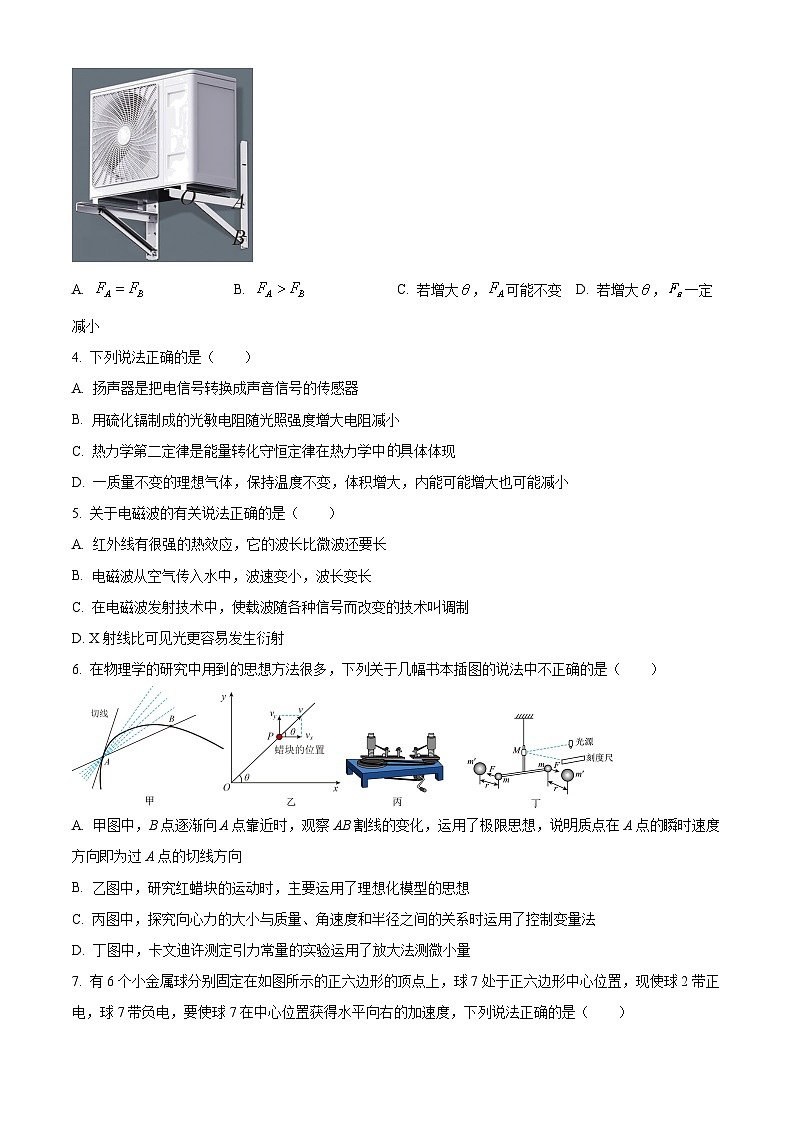 浙江省杭州市第四中学(下沙校区)2023-2024学年高三上学期第一次月考物理试题(原卷版)第2页