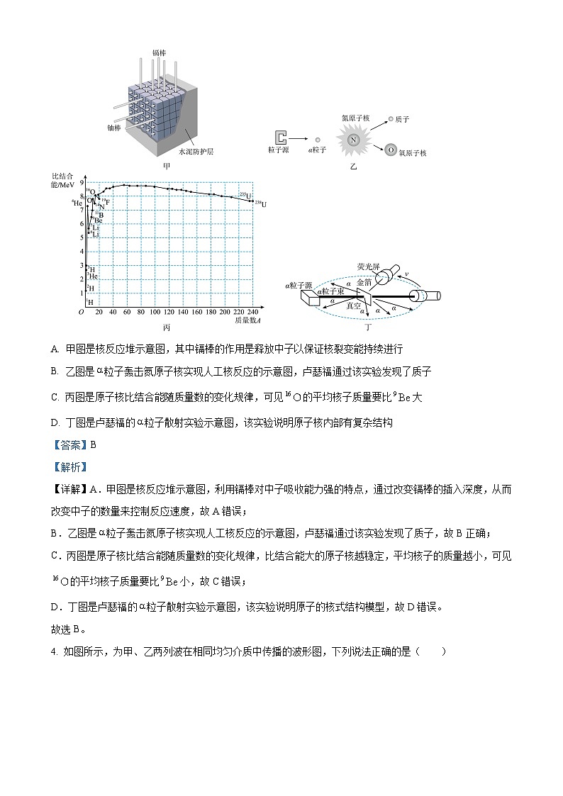 2024届浙江省温州中学等新阵地教育联盟高三上学期开学物理试题 (解析版)03