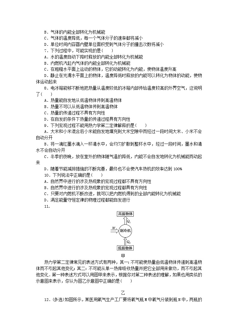 2023版新教材高中物理第三章热力学定律微点6热力学第二定律的理解课时作业新人教版选择性必修第三册第2页