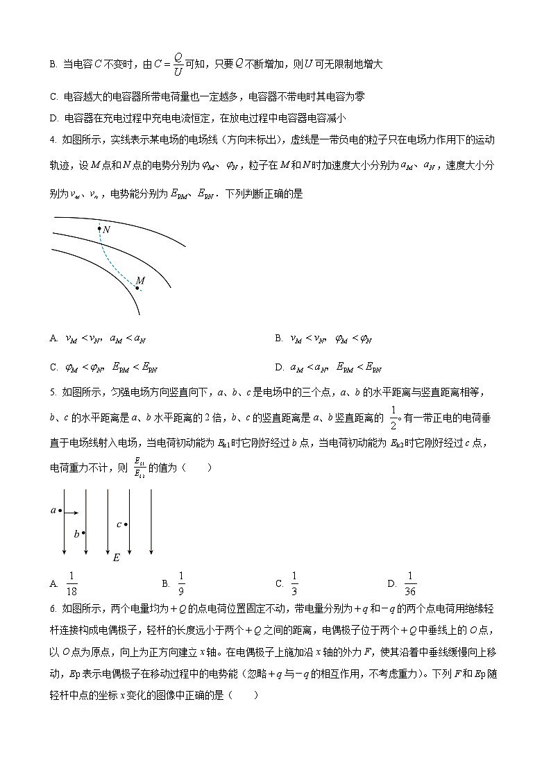 精品解析:江西省宜春市丰城市第九中学日新班2023-2024学年高一上学期期末考试物理试题(原卷版)第2页