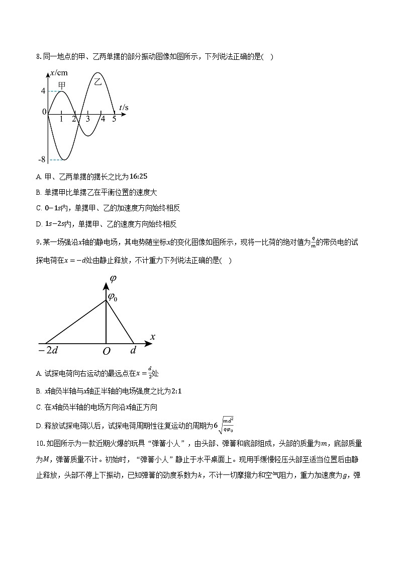 2023-2024学年广西示范性高中高二(下)调研测试物理试卷(3月)(含解析)03