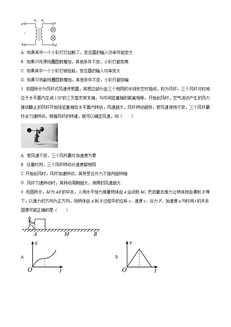 2024届广东省广州市天河区高三下学期综合测试(二) 物理 (解析版)第2页