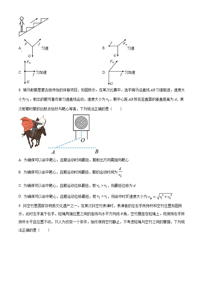 湖北省新高考联考协作体2023-2024学年高一下学期(2月)开学考试物理试卷(Word版附解析)03