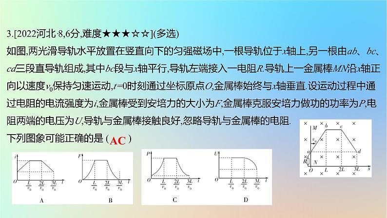 2025版高考物理一轮复习真题精练专题十一电磁感应第27练电磁感应中的图象和电路问题课件第6页