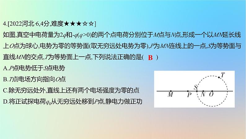 2025版高考物理一轮复习真题精练专题八静电场第18练库仑定律和电场的性质课件第8页