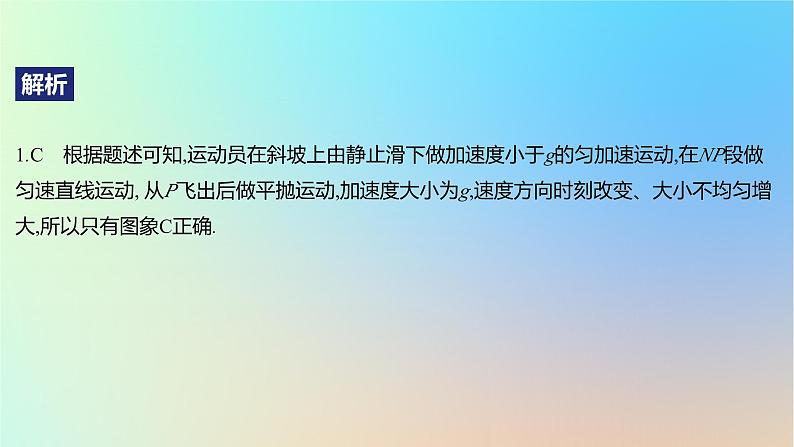 2025版高考物理一轮复习真题精练专题四曲线运动第8练平抛运动与斜抛运动课件第3页